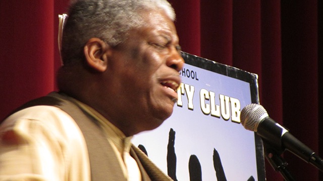 Rev. Robert B. Jones, Sr., played Blues, Jazz, RocknRoll and sang a Scat and a Rap as he told stories of American music.